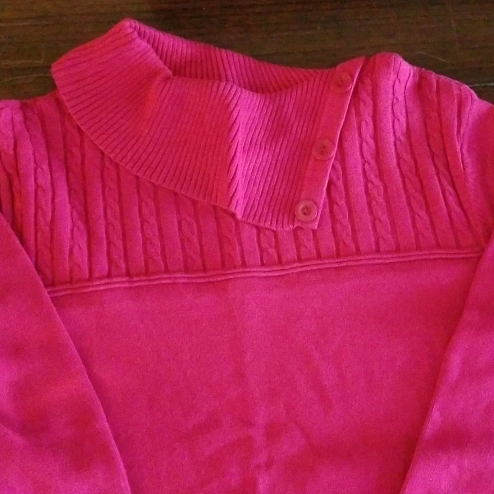 CJ Banks envelope collar sweater NWOT - Picture 2 of 8